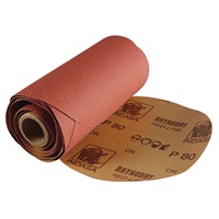 80 Grit, 6&quot; Dia Adhesive-Back Sandpaper, Roll of 25